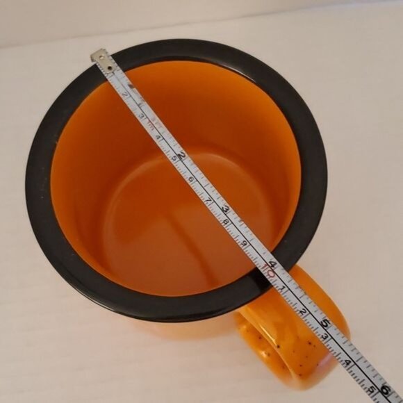 Orange Ceramic Mornin' Pumpkin 15 oz Cup Mug Fall Coffee Tea Hot Cocoa CHOCOLATE - Picture 9 of 12